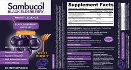 Label for Black Elderberry Pastilles with Vitamin C + Zinc