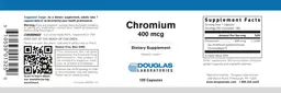 Label for Chromium 400 mcg