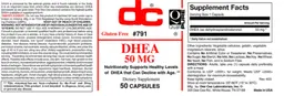 Label for DHEA 50 mg