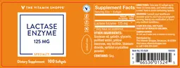Label for Lactase Enzyme 125 mg