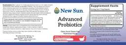 Label for Advanced Probiotics