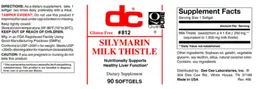 Label for Silymarin Milk Thistle
