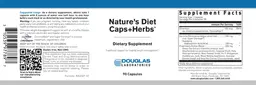 Label for Nature's Diet Caps + Herbs