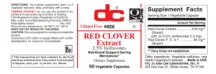 Label for Red Clover Extract