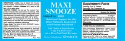Label for Maxi Snooze
