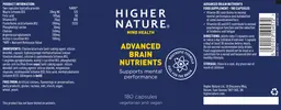 Label for Advanced Brain Nutrients