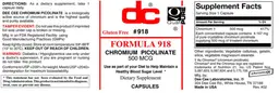 Label for Formula 918