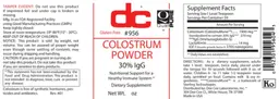Label for Colostrum Powder