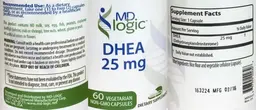 Label for DHEA 25 mg