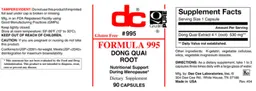 Label for Formula 995