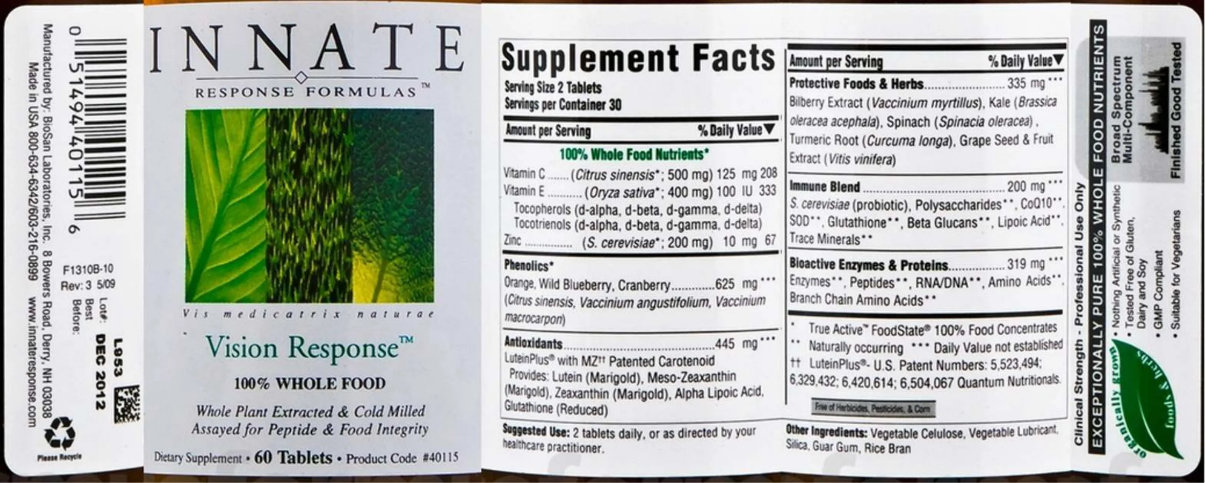 Label for Vision Response