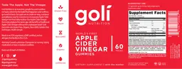 Label for Apple Cider Vinegar Gummies