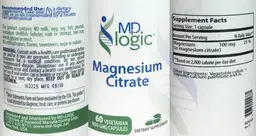 Label for Magnesium Citrate