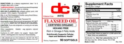 Label for Flaxseed Oil