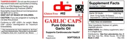 Label for Garlic Caps