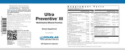 Label for Ultra Preventive III