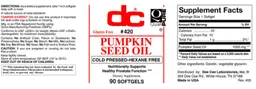 Label for Pumpkin Seed Oil
