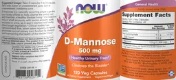 Label for D-Mannose 500 mg