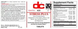Label for Stress Plus
