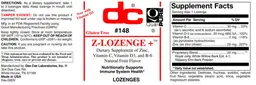 Label for Z-Lozenge + Natural fruit flavor