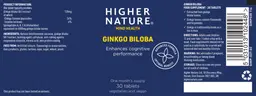 Label for Ginkgo Biloba