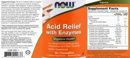 Label for Acid Relief with Enyzmes