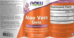Label for Aloe Vera Gels