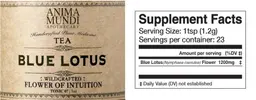 Label for Blue Lotus Tea