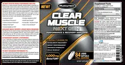 Label for Clear Muscle Next Gen