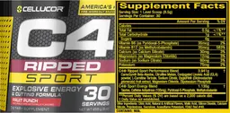 Label for C4 Ripped Sport Fruit Punch