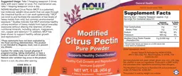 Label for Modified Citrus Pectin