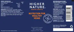 Label for Nutrition for Healthy Veins