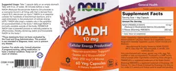 Label for NADH 10 mg