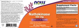 Label for Nattokinase 100 mg
