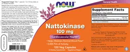 Label for Nattokinase 100 mg