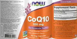 Label for CoQ10 100 mg