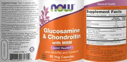 Label for Glucosamine & Chondroitin with MSM
