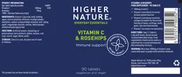 Label for Vitamin C & Rosehips