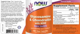 Label for Glucosamine & Chondroitin With MSM