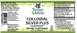 Label for Colloidal Silver Plus