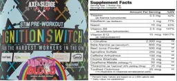 Label for Ignition Switch Rainbow Sherbert Flavored