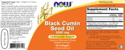 Label for Black Cumin Seed Oil 1000 mg