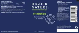 Label for Vitamin D3