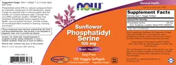 Label for Sunflower Phosphatidyl Serine 100 mg