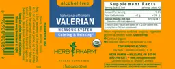 Label for Valerian Alcohol-Free