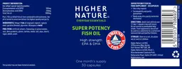 Label for Super Potency Fish Oil