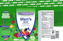 Label for Men's Multi Natural Berry Flavors