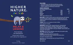 Label for Relax & Unwind Mixed berry flavour