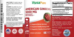 Label for American Ginseng