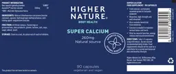 Label for Super Calcium 260 mg